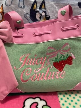 Juicy Couture Retro Green Strawberry Daydreamer Tote Y2K BNWT